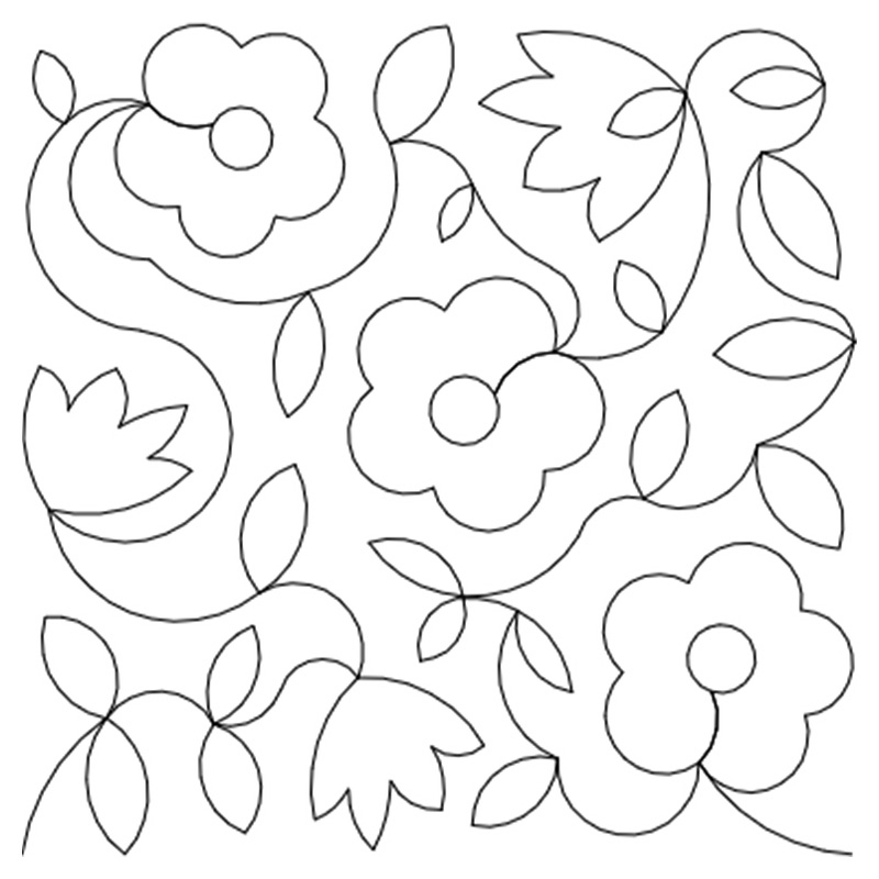 30's Flower Longarm Quilt Pattern