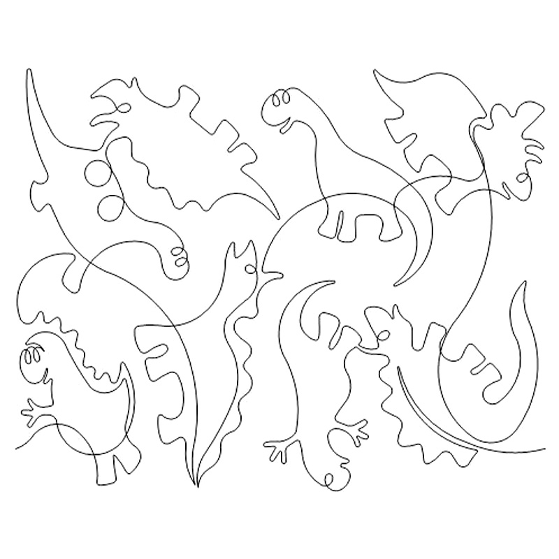 Dino Kids Longarm Quilt Pattern