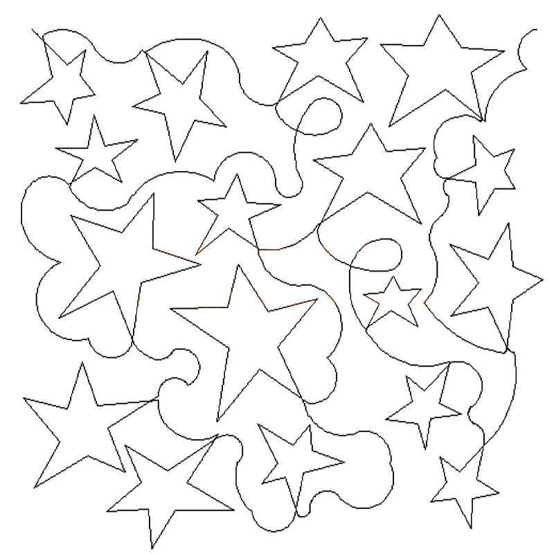 Stars and Loops 2 Longarm Quilt Pattern