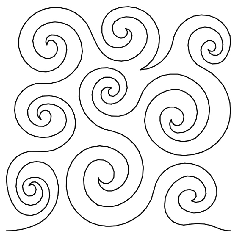 Swirls 3 Longarm Quilt Pattern