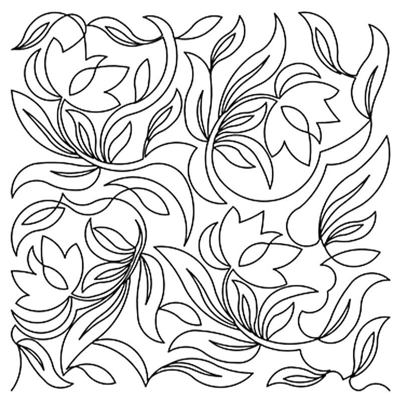 Tulip Garden - 3 Longarm Quilt Pattern