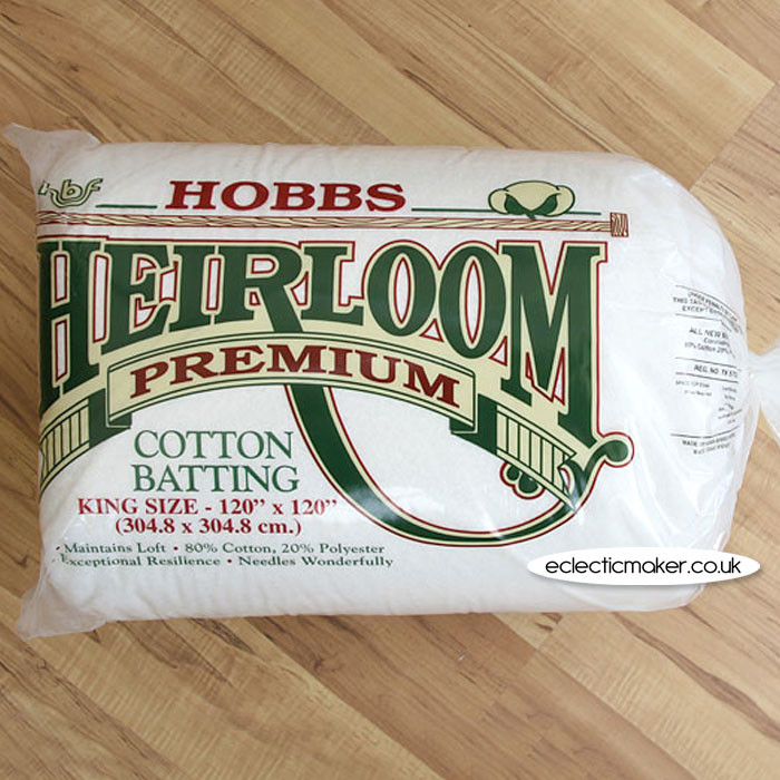 Hobbs Heirloom Premium Cotton Batting/Wadding 120 X 120 King Size