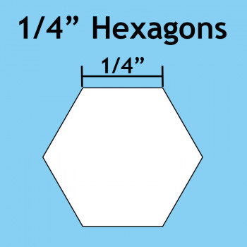 0.25 inch Hexagon Paper Pieces - 200 Pieces