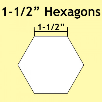 1-1/2" Hexagon Paper Pieces - 50 Pieces
