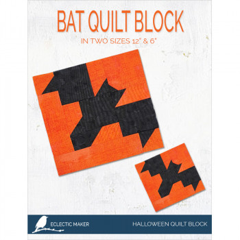 Bat Quilt Block Pattern in 2 Sizes Eclectic Maker
