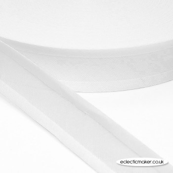 Bias Binding in White - 25mm