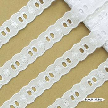 Broderie Anglaise Insertion Lace - 20mm