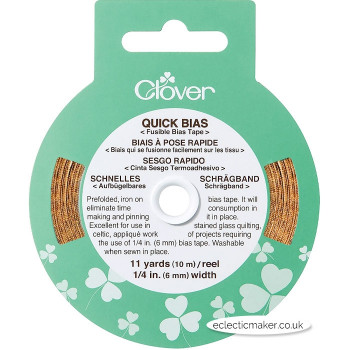 Clover Quick Bias Tape in Gold - Fusible 1/4 inch (6mm)