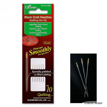 Clover Black Gold Quilting Needles No.10