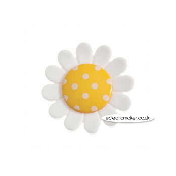 Daisy Buttons - Yellow Size 35 - 32mm