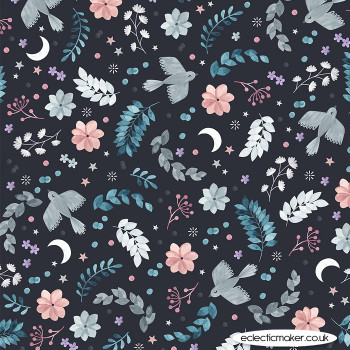 Dashwood Studio Fabrics - Nightfall - Floral Flight