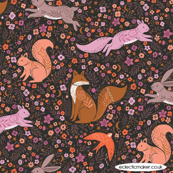 Dashwood Studio Fabrics - Wild - Woodland Animals on Earth