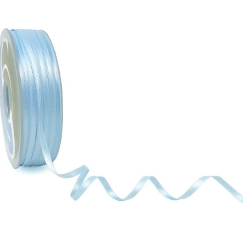 Double Faced Satin Ribbon in Sky Blue - 3mm