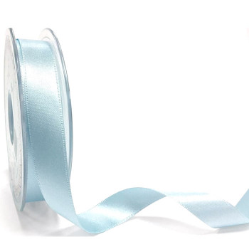 Double Faced Satin Ribbon in Baby Blue - 15mm