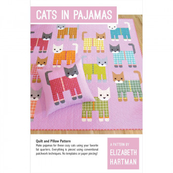 Elizabeth Hartman Cats in Pajamas Quilt & Pillow Pattern