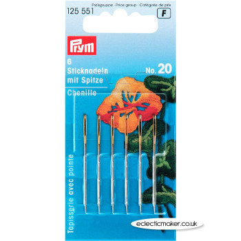 Prym Embroidery Needles - Chenille (No.20)