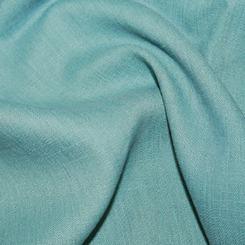 Ramie Cotton Blend Linen Weave Fabric in Teal