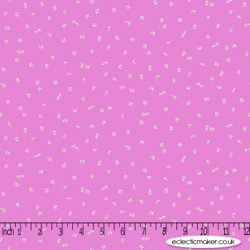 FIGO Fabrics - Forage - Tiny Summer Flowers on Bright Pink