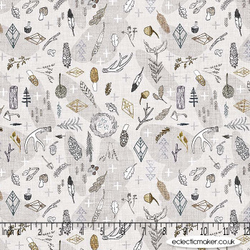 FIGO Fabrics - Forest Fable - Nature on Ivory