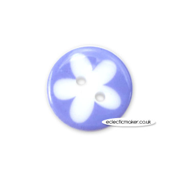 Flower Button in Lilac - 16mm