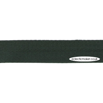 Herringbone Webbing - Acrylic in Grey - 25mm (1 inch)