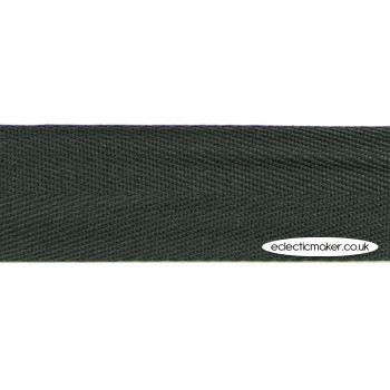 Herringbone Webbing - Acrylic in Grey - 38mm (1 1/2 inch)