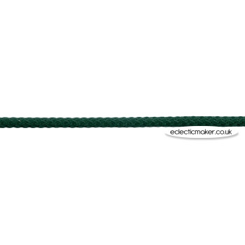 Lacing Cord Woven in Dark Green - 4mm