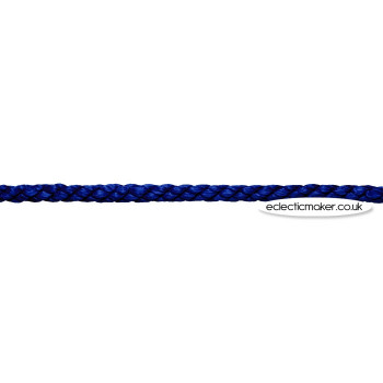 Lacing Cord Woven in Navy - 4mm