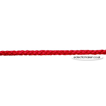 Lacing Cord Woven in Red - 4mm