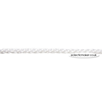 Lacing Cord Woven in White - 4mm