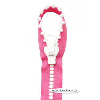 Lecien Jelly Beads Zipper Pink White