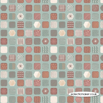 Lewis and Irene Fabrics - The Old Chocolate Shop - Chocolate Box on Mint