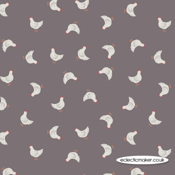 Lewis and Irene Fabrics - Country Life Reloved - Little Hens on Earth