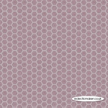Lewis and Irene Fabrics - Queen Bee - Honeycomb on Mid Lilac