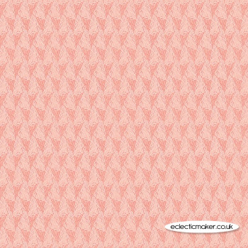 Lewis and Irene Fabrics - Thalassophile - Shells on Coral Pink