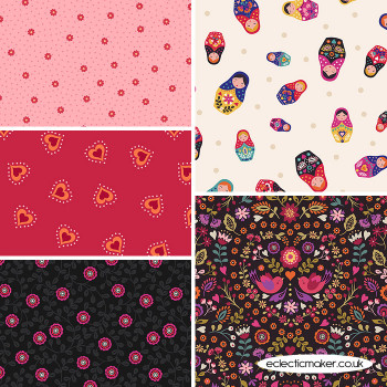 Little Matryoshka Fabric Bundle in Cream Lewis and Irene Fabrics