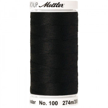 Mettler Seralon Polyester Thread - Black 4000