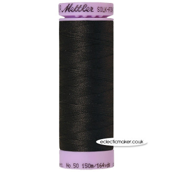 Mettler Cotton Thread - Silk-Finish 50 - Black 4000
