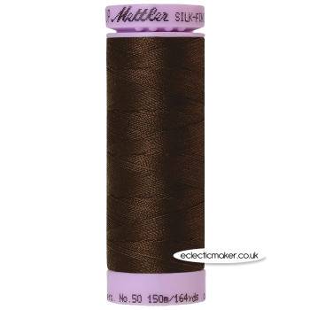 Mettler Cotton Thread - Silk-Finish 50 - Very Dark Brown 1002