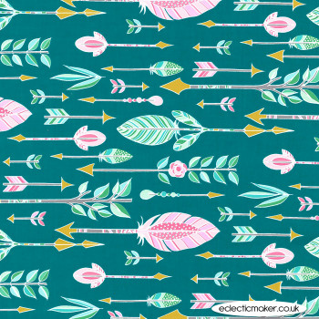 Michael Miller Fabric - Joy - Go Your Own Way in Teal