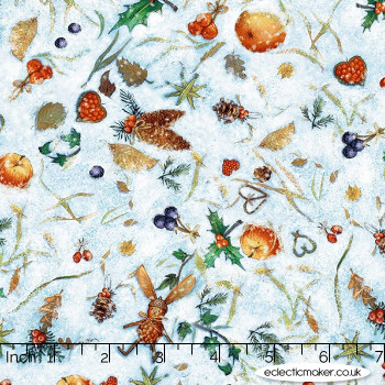 Michael Miller Fabrics - Grandmas Christmas Wish - Frosty in Multi