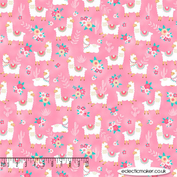 Michael Miller Fabrics - Llama Nirvana - Llama and Company in Pink