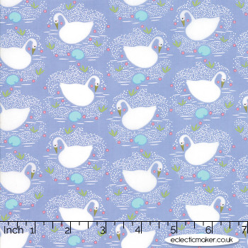 Moda Fabrics - Enchanted - Swan in Lavender