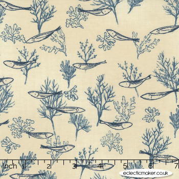 Moda Fabrics To the Sea Shoal in Pearl by Janet Clare