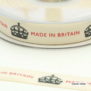 Natural Charms Ribbon Made in Britain - 15mm