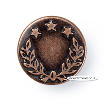 Prym Jeans Buttons Laurel Wreath in Old Copper - 17mm