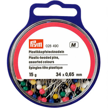 Prym Plastic-Headed Pins 34mm - 028490