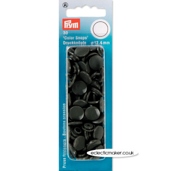 Prym Snap Fasteners / Press Studs Black (Non-Sew) - 12.4mm