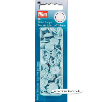 Prym Snap Fasteners / Press Studs Light Blue (Non-Sew) - 12.4mm