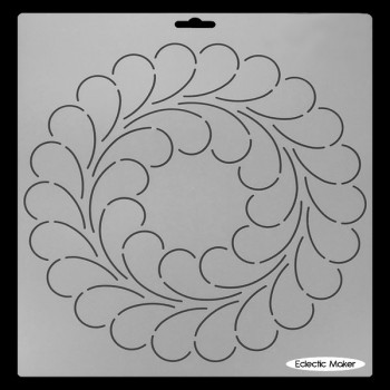 Quilting Stencil - Feather Circle